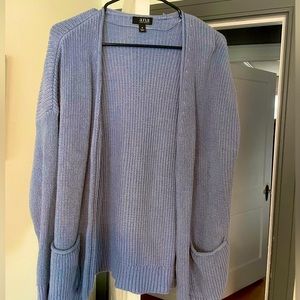Blue cardigan with pockets